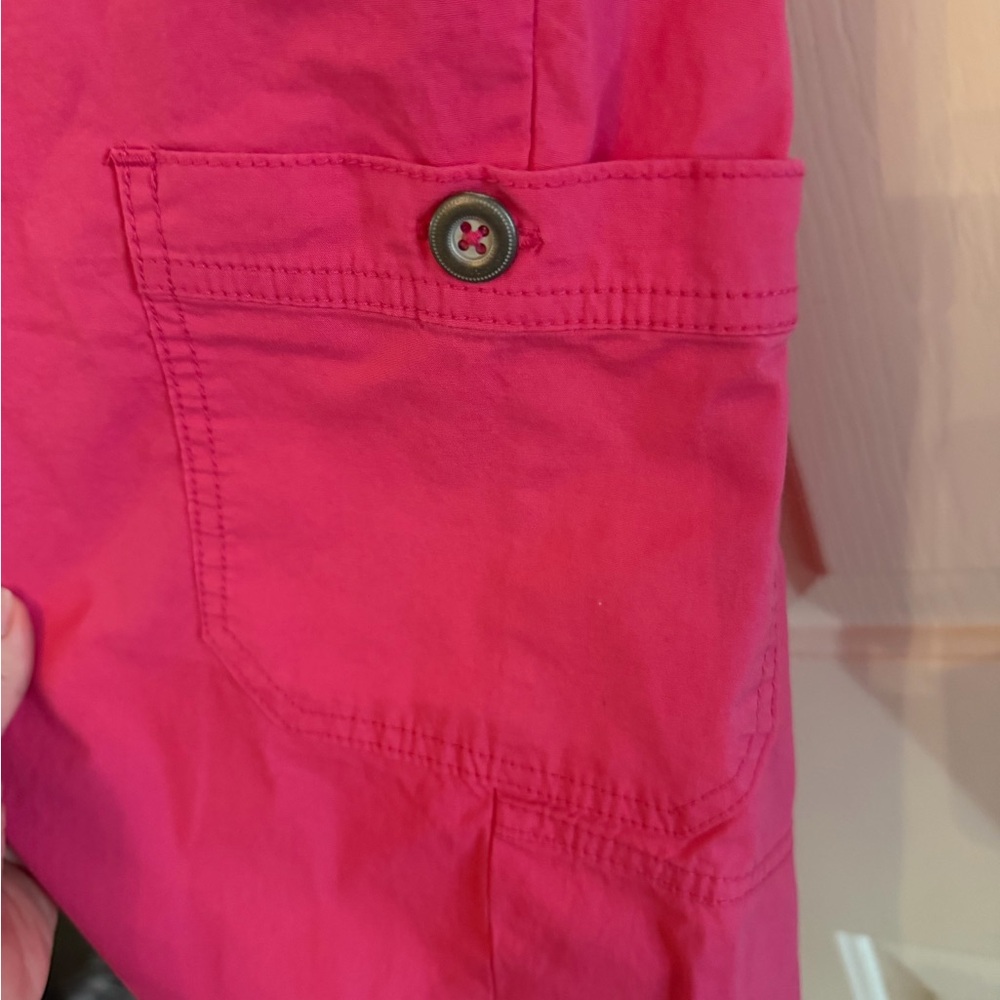 Lane Bryant Hot Pink Cargo Capri with Drawstring - Picture 5 of 9